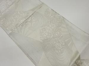 扇に華文模様織出し袋帯